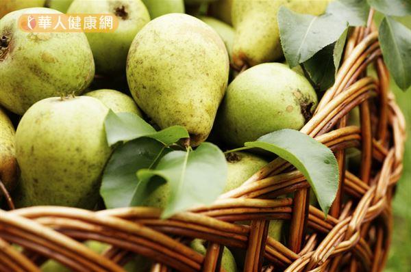 西洋梨富含膳食纖維，能促進體內環保，幫助瘦身。
