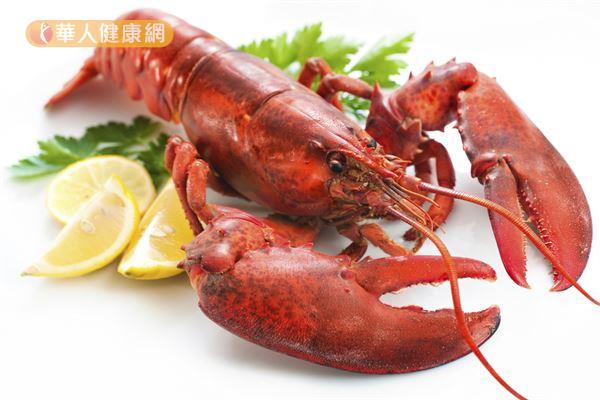 龍蝦不但蛋白質豐富，脂肪和膽固醇又特別低。