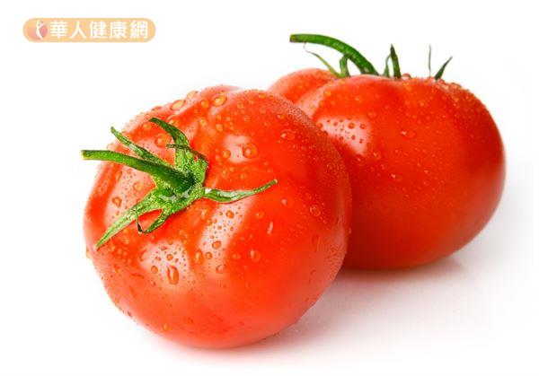 番茄富含茄紅素、維生素C，有助於肌膚抗老。