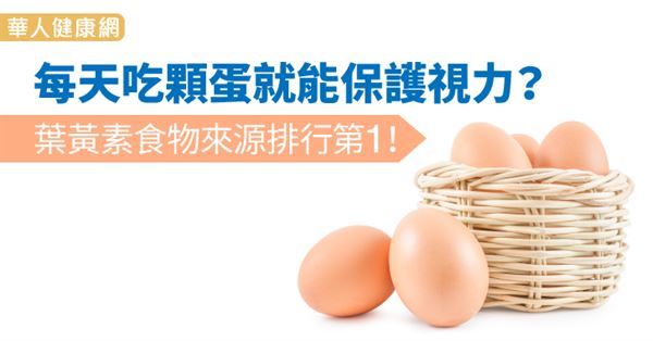 每天吃顆蛋就能保護視力？葉黃素食物來源排行第1！